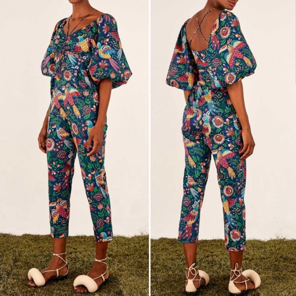 NWT FARM RIO Tropical Birds Jumpsuit